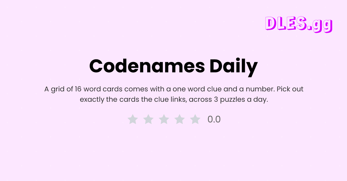 Play Codenames Daily free — Daily Words game | DLES.gg