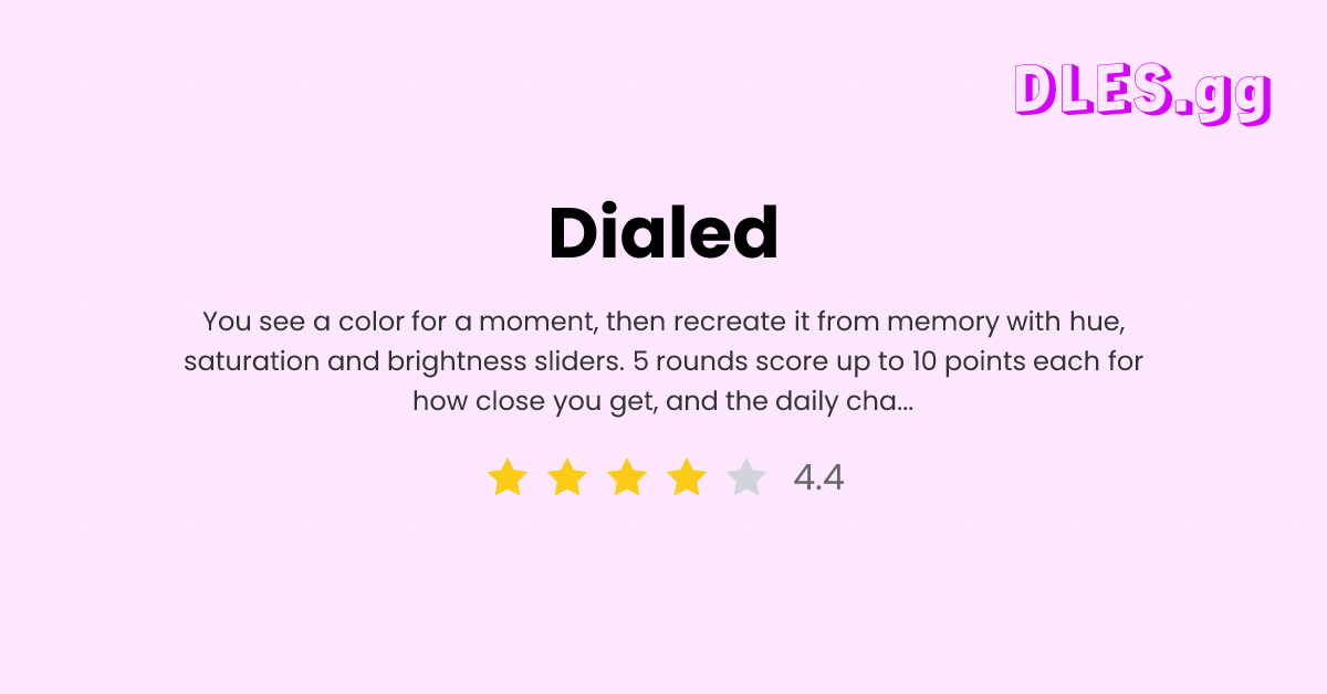 Play Dialed free — Daily Colors game | DLES.gg