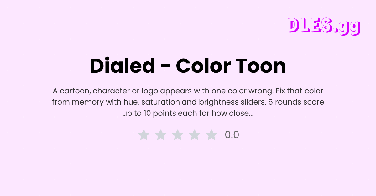 Play Dialed - Color Toon free — Daily Colors game | DLES.gg