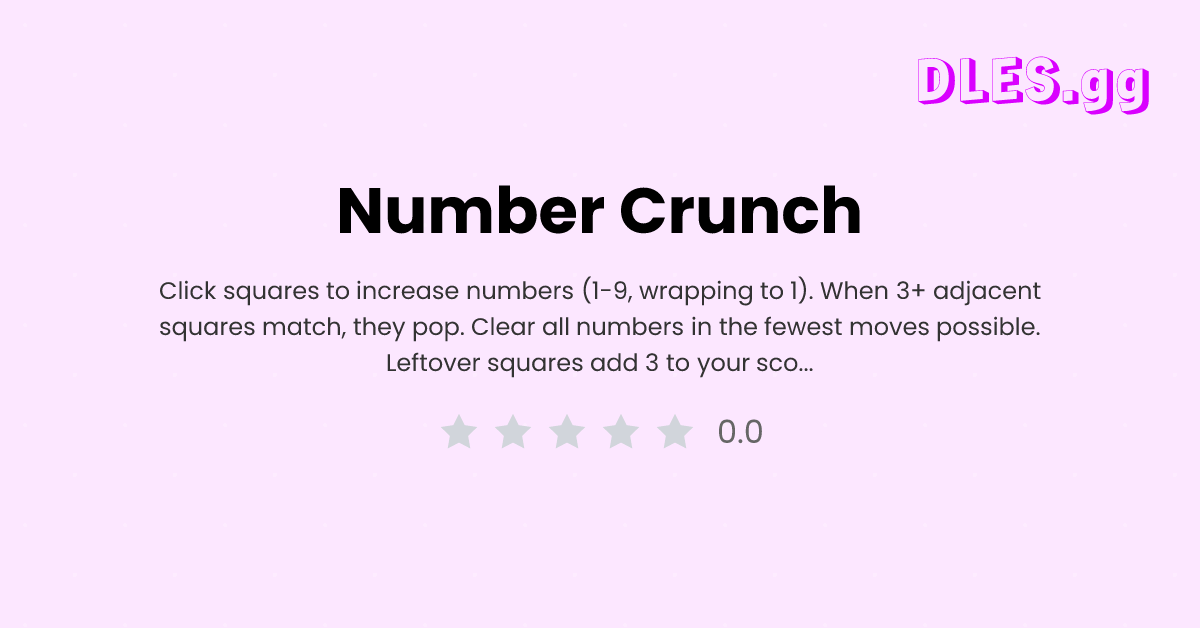 Play Number Crunch free — Daily Numbers and Logic game | DLES.gg