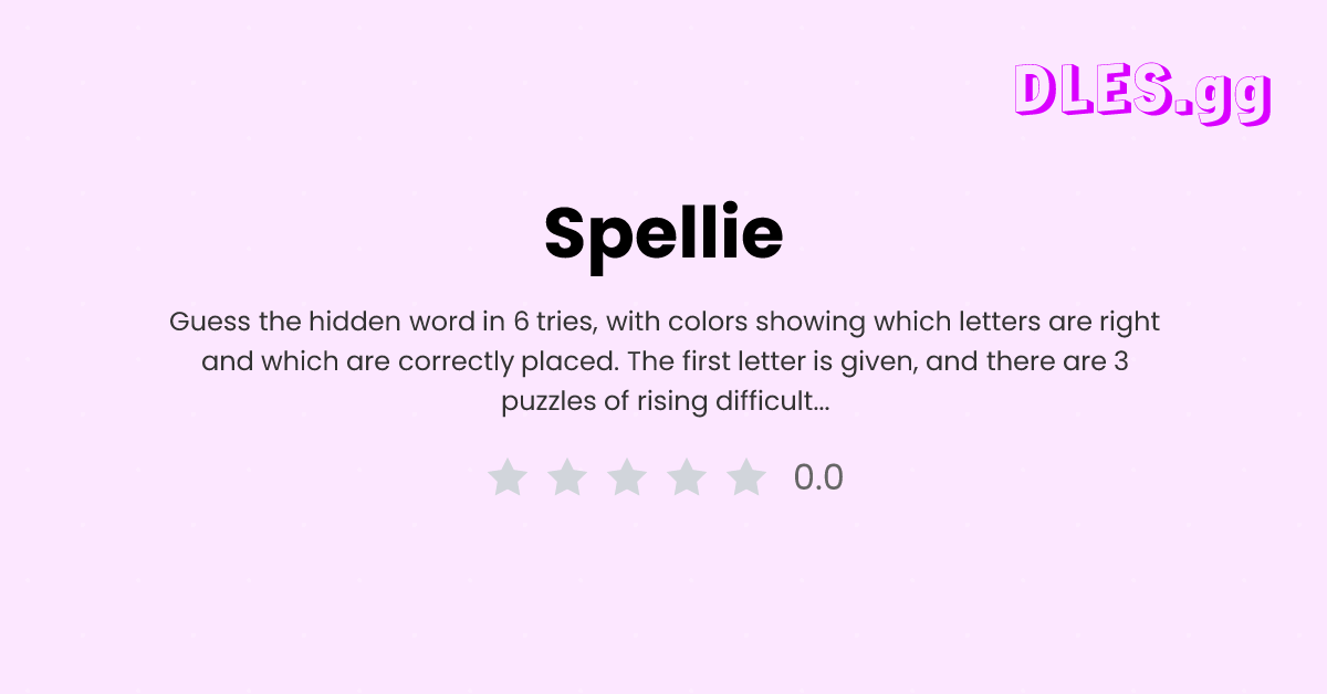 Play Spellie free — Daily Words game | DLES.gg