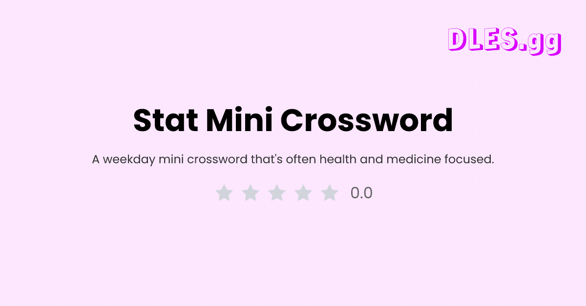Play Stat Mini Crossword free — Daily Words game | DLES.gg