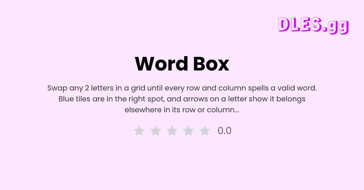Play Word Box free — Daily Words game | DLES.gg