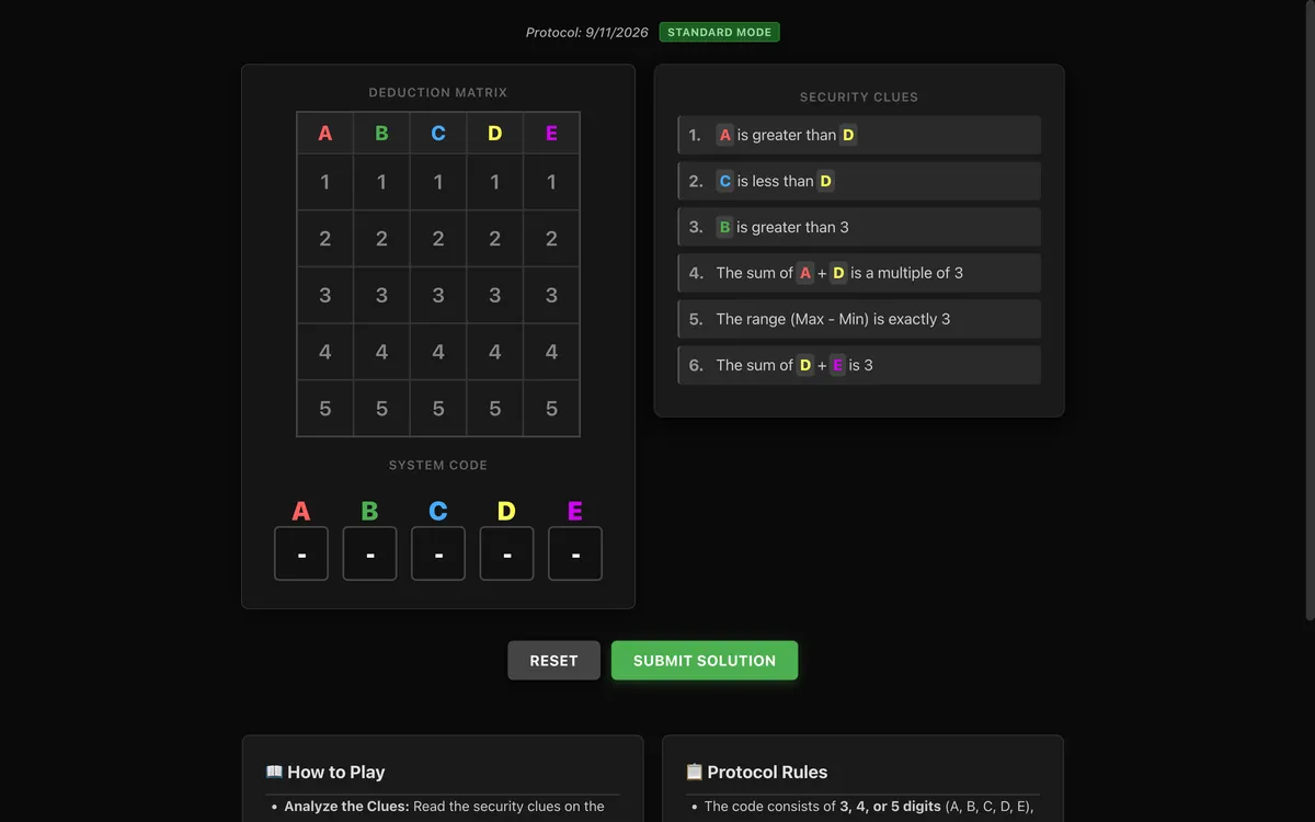Neon Protocol game board before the first move