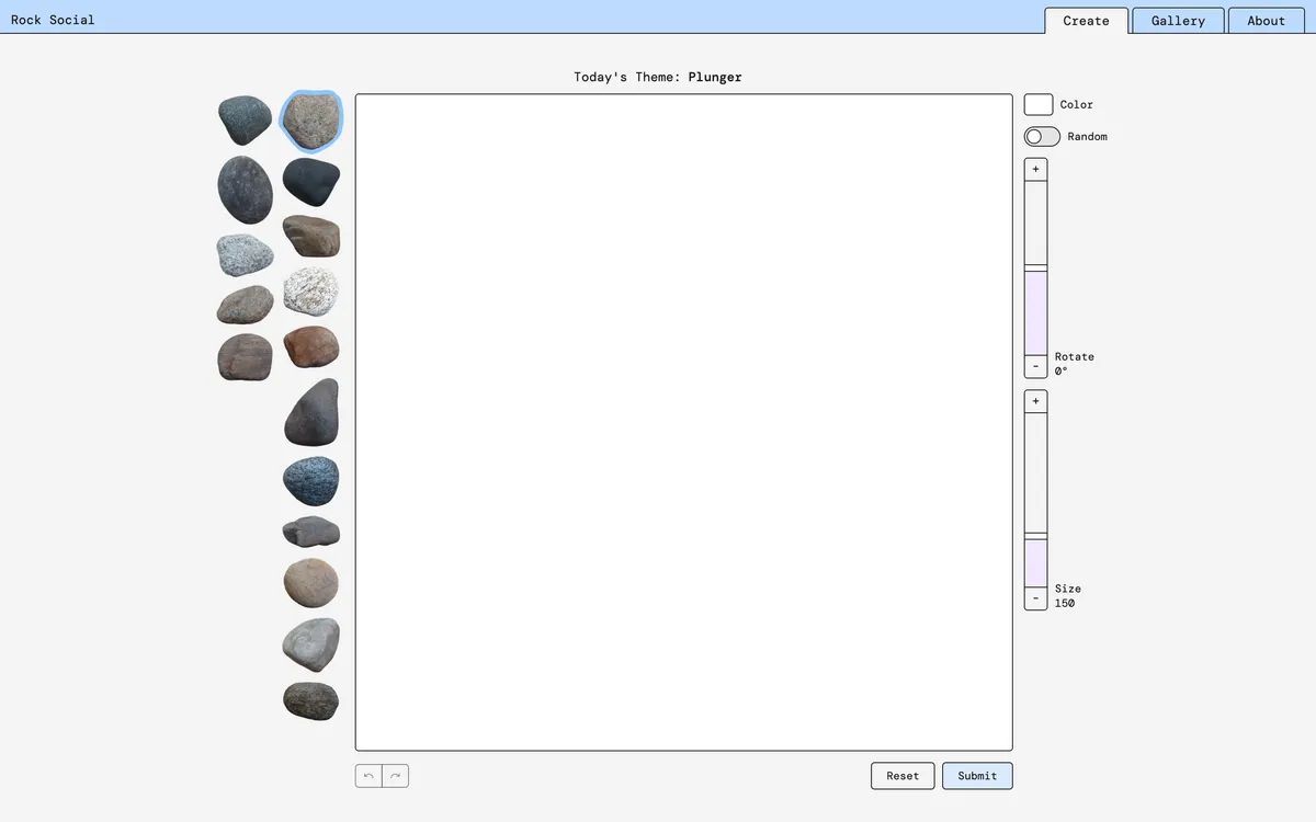 Rock Social game board before the first move