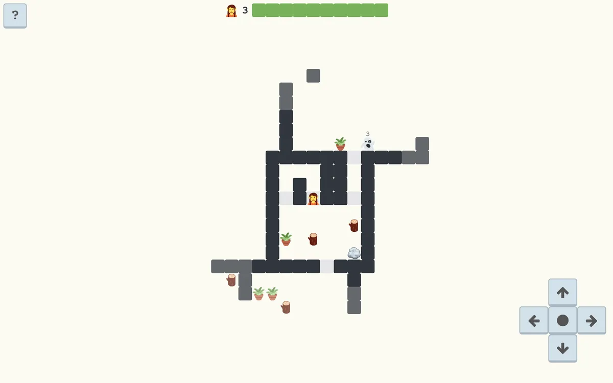Rogule game board before the first move