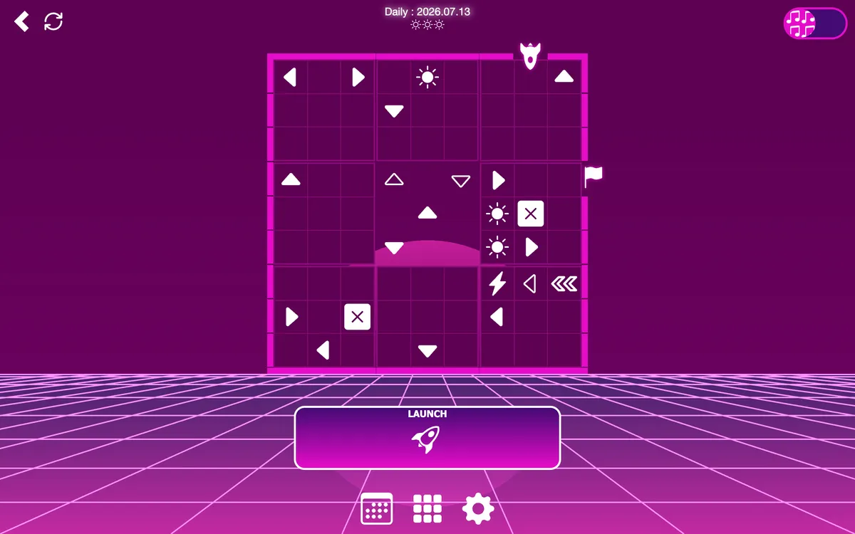 Synthmaze game board before the first move